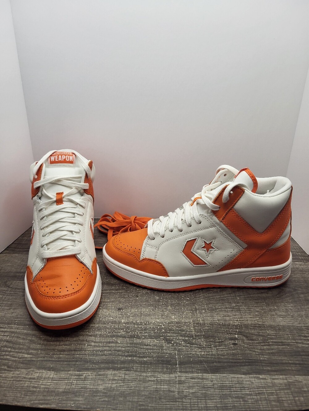Converse Weapon Mid Syracuse Orange/White Sneaker Mens Size 10 A11956C New